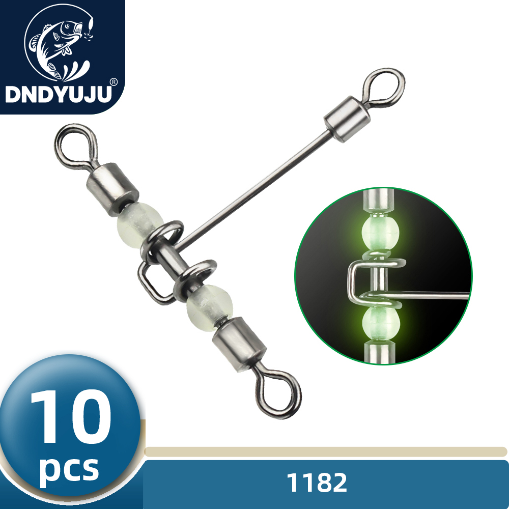 Fishing Hook Assortment - DNDYUJU 10 sztuk 3-drożny świecący krzyż