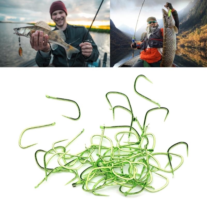 Fishing Hook Circle - 50 sztuk długi uchwyt małe haczyki