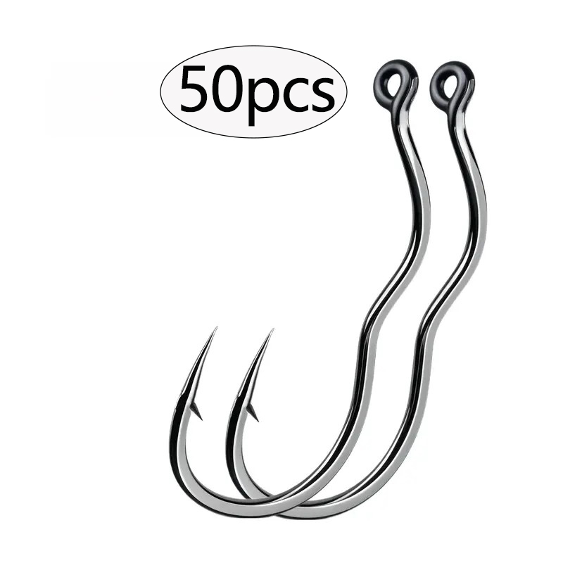 Fishing Hook Assortment - 50 szt. Wytrzymałe automatyczne haczyki wędkarskie