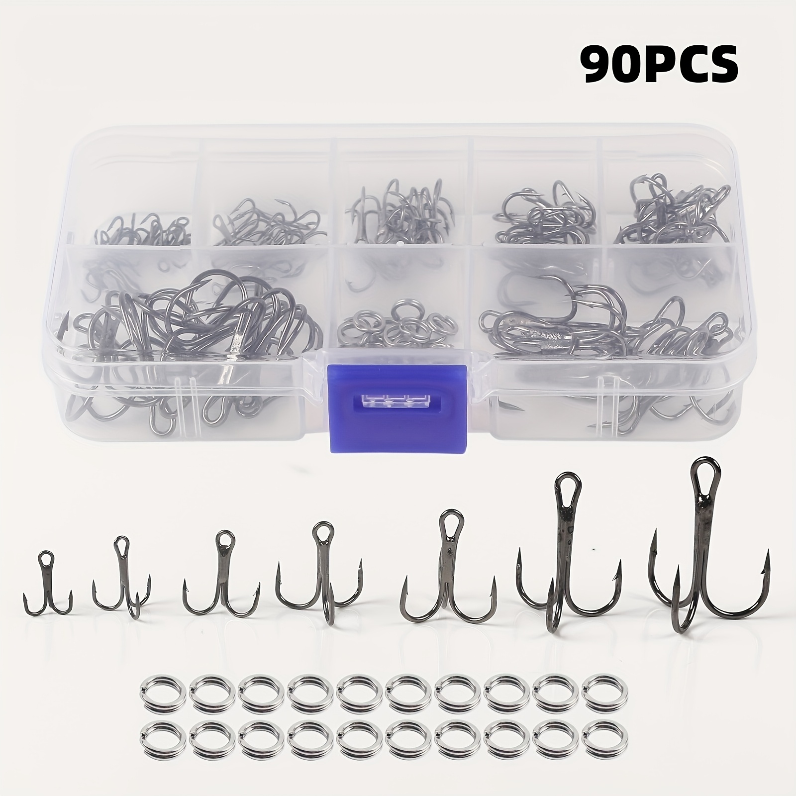 Fishing Hook Circle - 90 sztuk/zestaw Zestaw haczyków potrójnych do