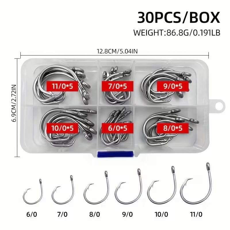 30 sztuk/pudełko Haczyki wędka – Fishing Hook Circle recenzja i cena